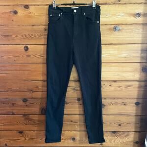 Agolde Roxanne Super High Rise Skinny Jeans Size 28 Black